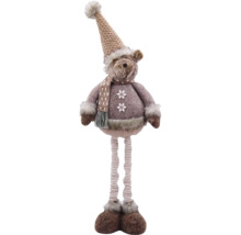Dekorative Elchfigur mit Mütze und Schal als Weihnachtsdekoration