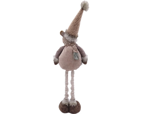 Dekorative Stoffpuppe mit Mütze und Schal als Weihnachtsdekoration