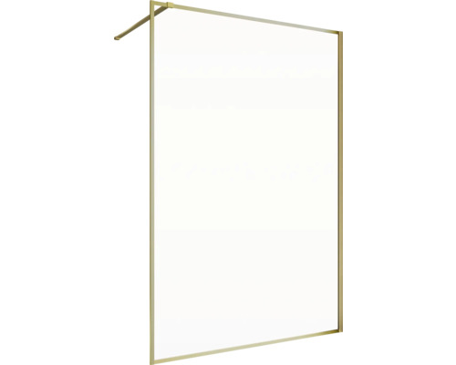 Walk In SCHULTE Trend 2.0 ExpressPlus 120 cm Profil gold matt Klarglas schmutzabweisende Glasbeschichtung