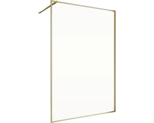 Walk In SCHULTE Trend 2.0 ExpressPlus 140 cm Profil gold matt Klarglas schmutzabweisende Glasbeschichtung