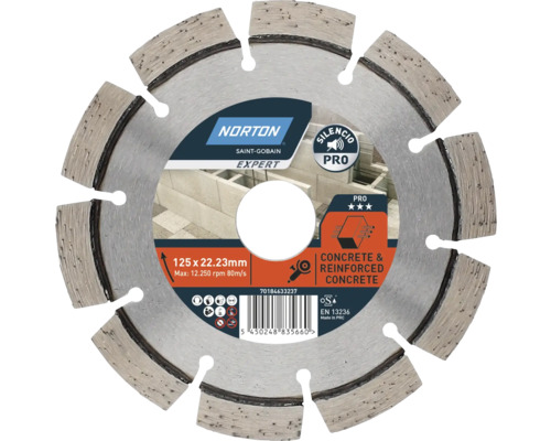 Norton Diamanttrennscheibe Pro EU Silent Ø 125x22,23mm