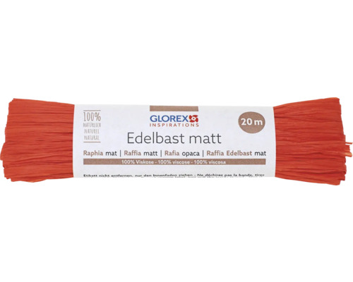 Edelbast matt 20 m korallenrot