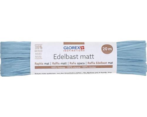 Edelbast matt 20 m hellblau