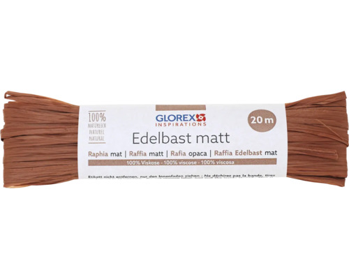 Edelbast matt 20 m hellbraun