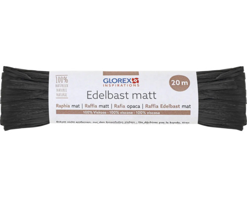 Edelbast matt 20 m schwarz