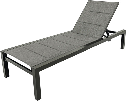 Sonnenliege GARDEN PLACE Eve 190 x 70 x 35 cm grau mit Liegefläche aus robustem Textilgewebe, stabiles Aluminiumgestell, Rückenlehne verstellbar Sonnenliege GARDEN PLACE Eve 190 x 70 x 35 cm grau mit Liegefläche aus robustem Textilgewebe, stabiles Aluminiumgestell, Rückenlehne verstellbar