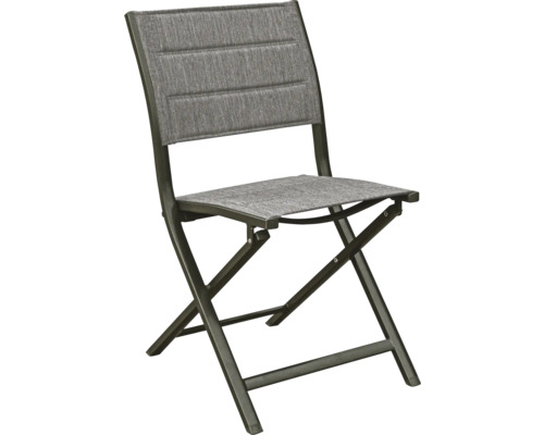 Klappbarer Gartenstuhl mit Metallrahmen und Textilbespannung