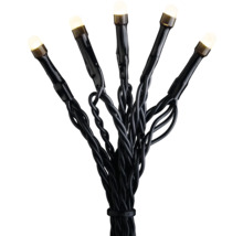 Lichterkette mit warmweißen LEDs und schwarzem Kabel