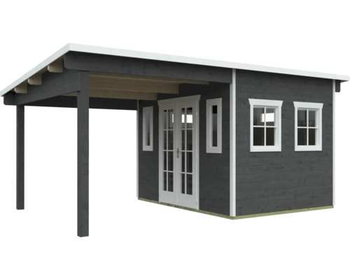 Gartenhaus mit Vordach aus Holz