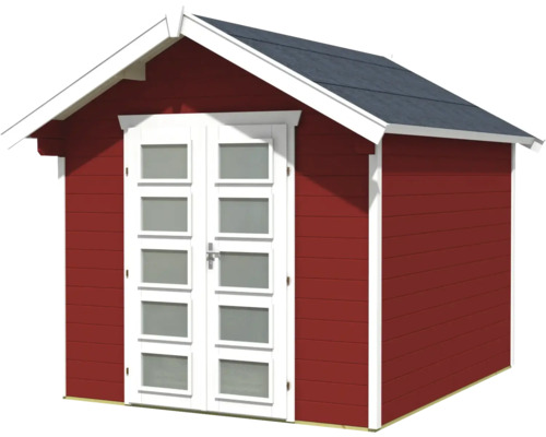 Kleines Gartenhaus mit Doppeltür und Satteldach
