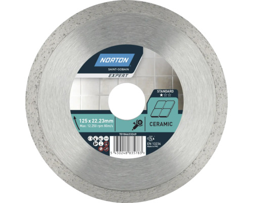 Norton Saint-Gobain Expert Trennscheibe 125x22,23 Millimeter für Keramik