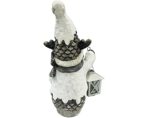 Dekofigur eines Schneemanns mit Laterne