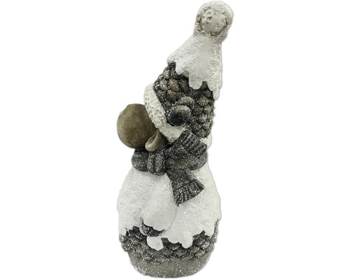 Dekofigur Schneemann mit Sack und Schal