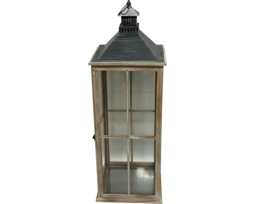 Dekorative Windlicht Laterne aus Holz und Glas