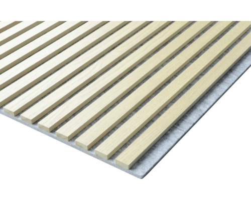Akustikpaneel Eiche natur foliert 2400 x 572 x 19 mm Holzpaneel für Wandverkleidung