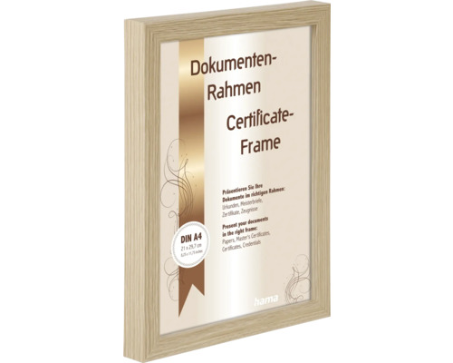 Dokumentenrahmen A4 mit Holzoptik