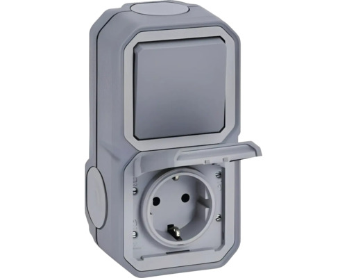 Steckdose Legrand Plexo 55 grau