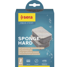 Scheibenreiniger sera Sponge Hard reinigungsschwamm für Aquarium, Terrarium entfernt auch hartnäckigere Punktalgen und Kalkränder, 2 Stück. Ca. 9,5 x 6,5 x 3 cm