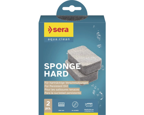 Scheibenreiniger sera Sponge Hard reinigungsschwamm für Aquarium, Terrarium entfernt auch hartnäckigere Punktalgen und Kalkränder, 2 Stück. Ca. 9,5 x 6,5 x 3 cm Scheibenreiniger sera Sponge Hard reinigungsschwamm für Aquarium, Terrarium entfernt auch hartnäckigere Punktalgen und Kalkränder, 2 Stück. Ca. 9,5 x 6,5 x 3 cm