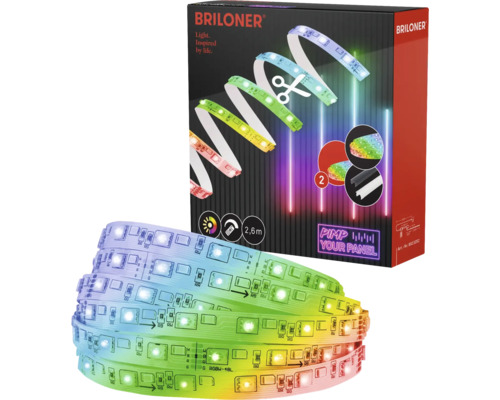 LED Stripe Ergänzungs-Set RGB/W 250 lm 3000 K einstellbares weiß 2,6 m 230V geeignet für Akustikpaneele Lichtleiste Pimp your Panel