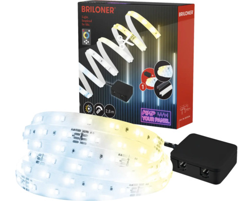 Pimp your Panel LED Stripe Starter Set CCT 500 lm 3000 K einstellbares weiß 2,6 m 230V geeignet für Akustikpaneele