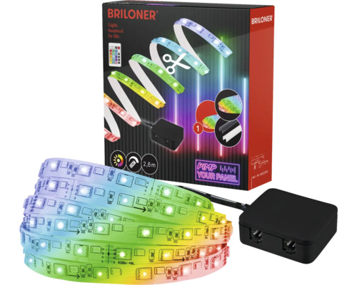 Pimp your Panel LED Stripe Starter Set RGB/W 250 lm 3000 K einstellbares weiß 2,6 m 230V geeignet für Akustikpaneele