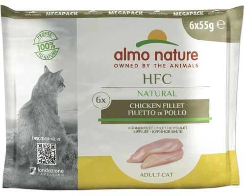 Katzenfutter nass almo nature HFC natural Multipack Hühnerfilet 6 x 55 g
