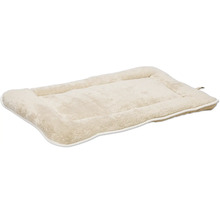 Beiges, rechteckiges Hundebett