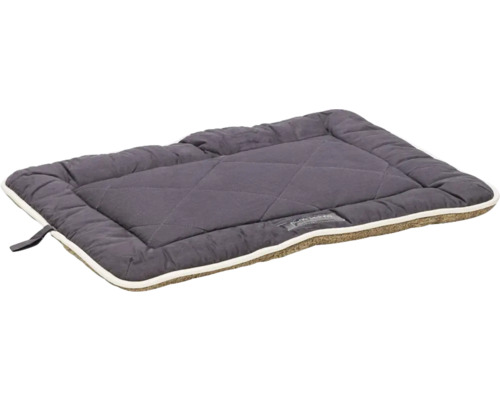 Graues Hundebett mit gesteppter Oberfläche