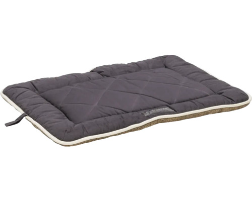Graues Hundebett mit gestepptem Muster
