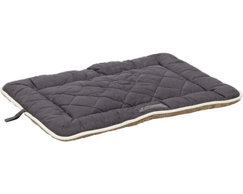 Graues Hundebett mit gesteppter Oberfläche