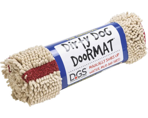 Dirty Dog Doormat für Hunde zum Aufsaugen von Wasser, Schlamm und Schmutz