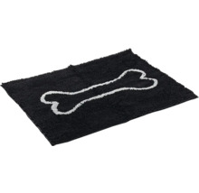 Schmutzmatte Dirty Dog Türmatte Pfote90 x 66 cm schwarz Mikrofaser, Microfaser
