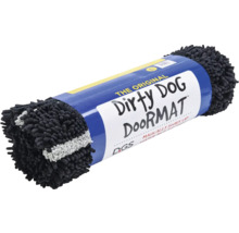 Schmutzmatte Dirty Dog Türmatte Pfote90 x 66 cm schwarz Mikrofaser, Microfaser