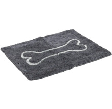 Schmutzmatte Dirty Dog Türmatte Knochen90 x 66 cm grau Mikrofaser, Microfaser