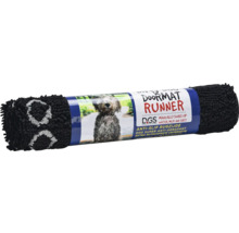Schmutzmatte Dirty Dog Türmatte Pfoten152 x 76 cm schwarz Mikrofaser, Microfaser
