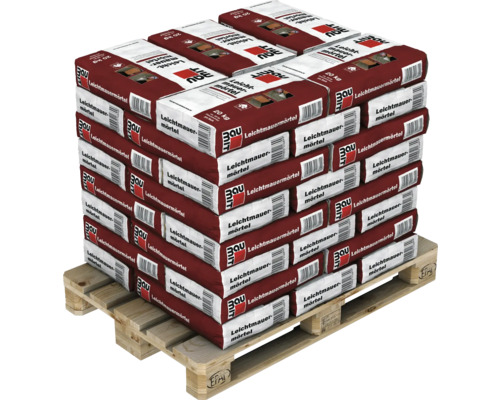 Palette mit Säcken Leichtmauermörtel