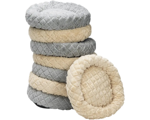 Katzenbett beeztees Katzenbett 43 x 43 x 13 cm beige oder grau, farblich sortiert Stapel runde Tierbetten aus Stoff