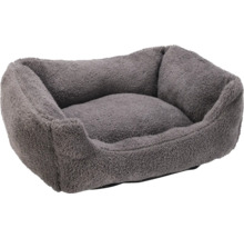 Graues Hundebett mit weicher Oberfläche