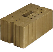 Ziegelstein mit Aussparungen und Nut-Feder-System