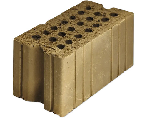 Rapido Holz-Lehm-Stein 2DF nicht tragend 24 cm x 11,5 cm x 11,3 cm Ziegelstein mit Löchern