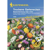 Kiepenkerl Logo. Trockene Gartenecken Blumenmischung Samenpackung.