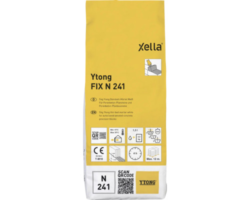 Ytong Fix N 241 Leichtmörtel im 5 Kilogramm Sack für Porenbeton Plansteine