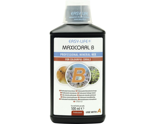 Mineralienmischung Meerwasser MaxiCoral B 500 ml flüssig für Seewasseraquarium mit Korallen Fluor/Jod-Komplex, Brom, Kalium und Bor