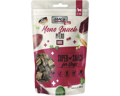 Hundesnack MAC´s DOG Mono Snack Pferd 100 g getreidefrei, Monoprotein