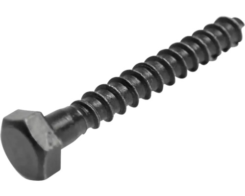 Holzschraube 6-Kant DIN 571 6x30 mm HCP schwarz 25 Stück Holzschraube mit Sechskantkopf