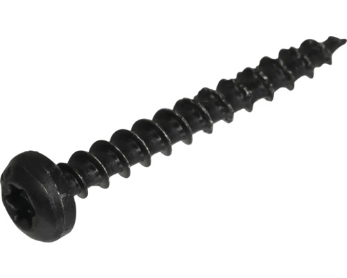 Spanplattenschraube Pan-Head m. I-Stern 3x20 mm HCP schwarz 100 Stück Schwarze Schraube mit Linsenkopf