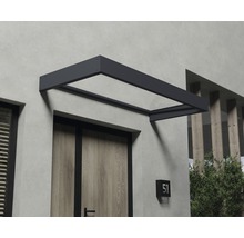 PALRAM-Canopia Rechteckvordach Sophia klar 2150x950x170 mm Alu Pulverbeschichte grau RAL 7016
