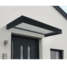 PALRAM-Canopia Rechteckvordach Sophia klar 2150x950x170 mm Alu Pulverbeschichte grau RAL 7016