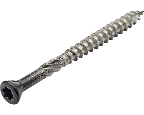 Terrassenschraube Linsensenkkopf m. I-Stern 4x40 mm Edelstahl HCP schwarz 100 Stück